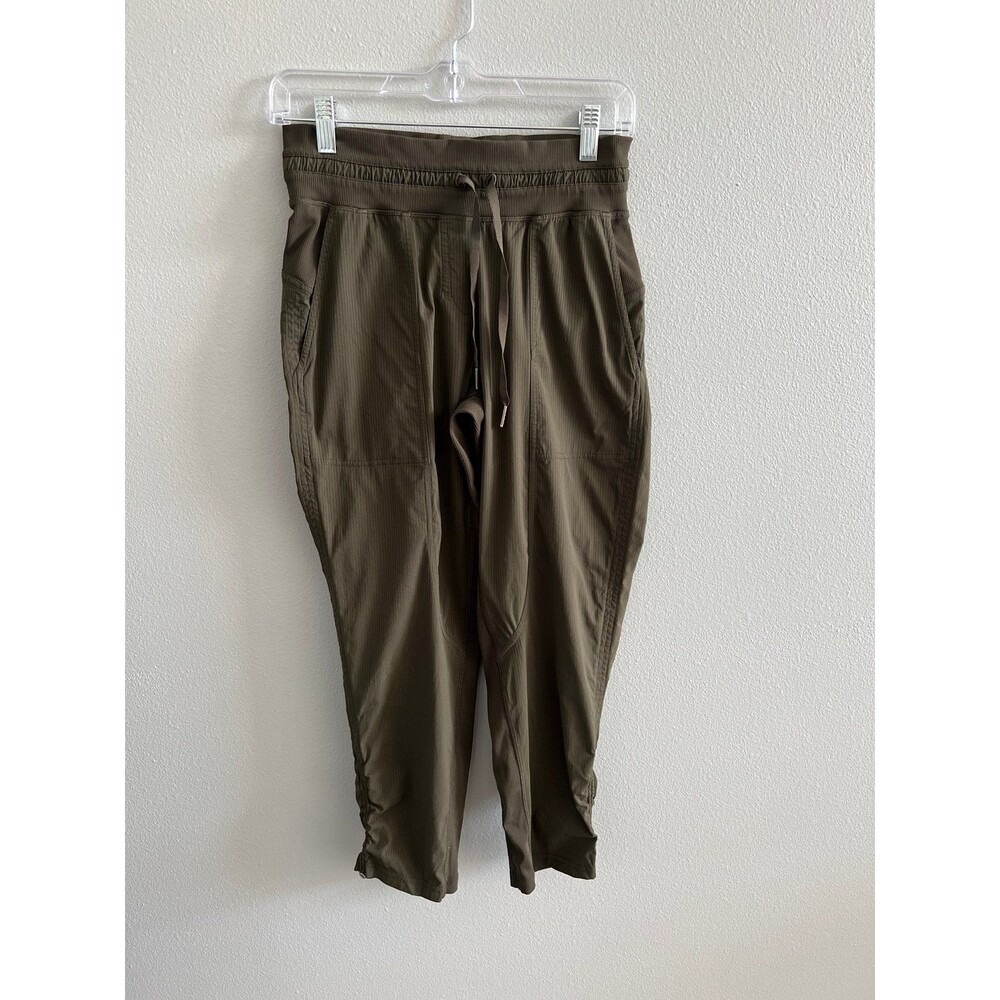 Olive Green dance studio capris size 4